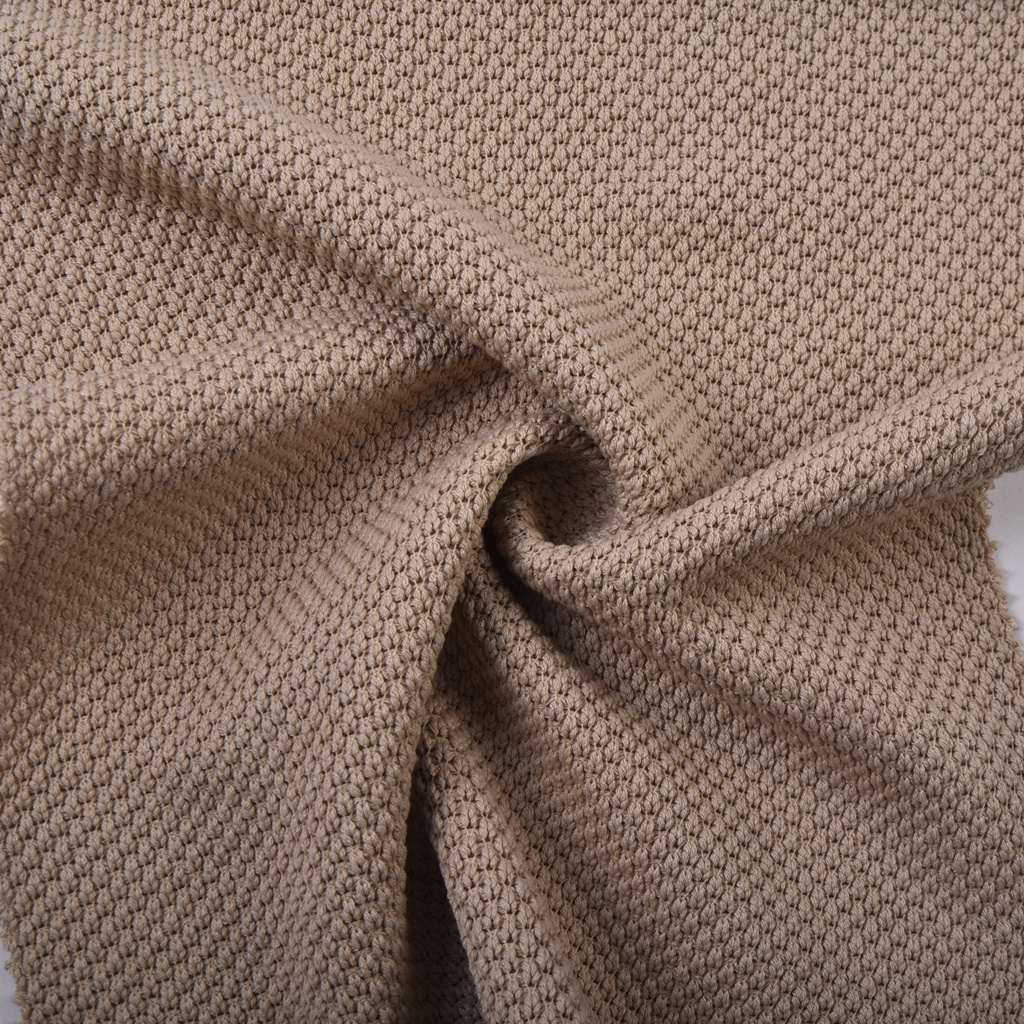 High Quality 77%Polyester 23%Rayon 384GSM Stretch Knitting Jacquard Fabric For Sweatshirt Coat