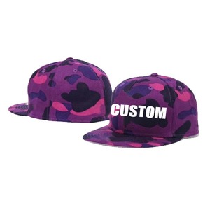 Bán Buôn Thấp Moq OEM Thẻ Thiết Kế Thương Hiệu Hóa Đơn Phẳng Thêu Vá Camo Ngụy Trang Tùy Chỉnh Được Trang Bị Mũ Người Đàn Ông Với Biểu Tượng Tùy Chỉnh - Product Image 1