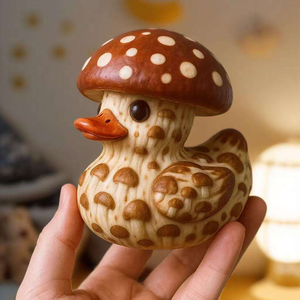 Figurine de poupée de canard vé<span class=keywords><strong>g</strong></span>étal en résine écologique de style fantastique peint Design Statue de décoration de jardin - Product Image 3