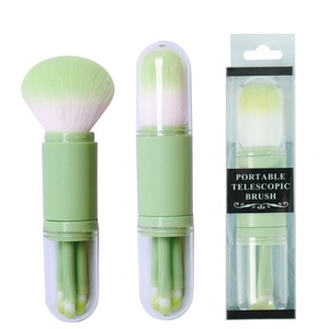 4 Piece Cute Kawaii Makeup Brush Set Vegan Soft Bristles with Covered Cup Holder Vertical <b>Box</b> Custom Logo Cosmetic Gift Set - Product Image 3