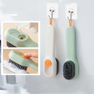 Multi-function Automatic Spot Shoe Brush Soft Hair Hand Pressure Hanging Hole Suitable for Clothing Carpet Plastic Handles - Product Image 2