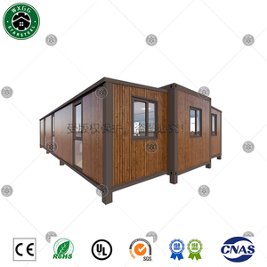 Maison modulaire préfabriquée pliable de haute qualité en bois grainé, extensible et certifiée - Product Image 2