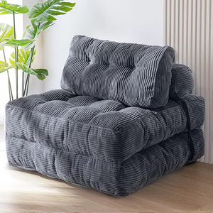 Hiện Đại Duy Nhất Gấp Sofa Giường Chuyển Đổi Đi Bộ Ngủ Phòng Chờ Ghế Với Gối Xách Tay Có Thể Gập Lại Nệm Và Trở Lại Hỗ Trợ - Product Image 2