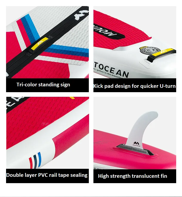 Yeni başlayanlar için ayarlanabilir SUP Kayak kürek ile 2024 yeni tasarım hafif stanstanpaddleboard-plastik fiberglas PVC yapılmış
