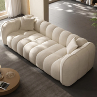 Ensemble de canapés d'hôtel de luxe italiens 1-4 places, tissu de haute qualité, garnissage en éponge haute résilience, design moderne pour appartement et villa