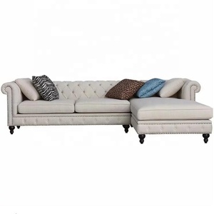 Canapé d'angle droit/gauche, ensemble moderne en tissu de lin pour salon, meubles personnalisés, nouveauté - Product Image 3