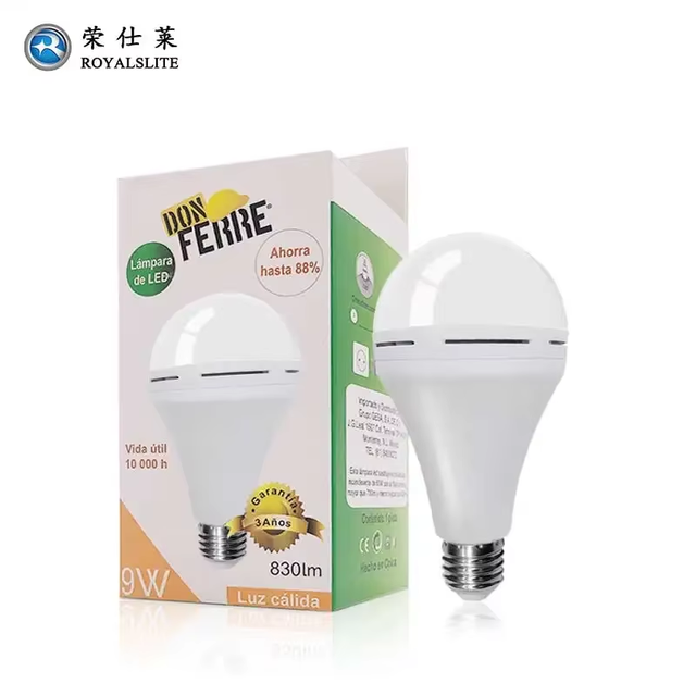 Wholesale 7w 9w 12w 15w AC DC Household Emergency Light Cold White Rechargeable LED for Home Use with Acid Battery