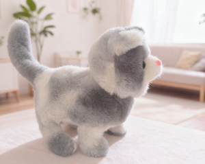 Đồ chơi đi bộ điện, Mèo sang trọng sủa, thú cưng mô phỏng dễ thương cho trẻ em - Product Image 5