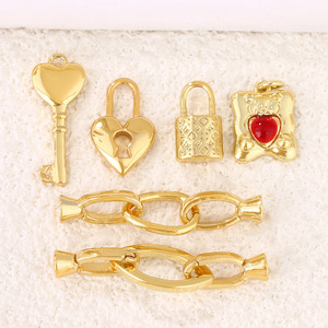 Colgante 2025 DIY: Dijes de Cobre con Perlas de <span class=keywords><strong>Amor</strong></span>, Dijes de Oro con Cierre de Moda para Fabricación de Joyas, Collares y Pulseras, Accesorios de <span class=keywords><strong>Verano</strong></span> - Product Image 3