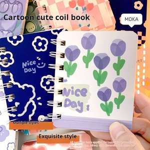 Cuaderno Espiral con Diseño de Flores de Dibujos Animados, Papelería para Estudiantes, Mini Cuaderno Portátil A7, Venta al Por Mayor - Product Image 3