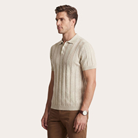 Chemises polo en tricot léger pour hommes, respirantes, décontractées, style streetwear, personnalisables avec logo, t-shirt polo pour hommes