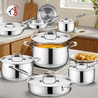 Personnalisation en Gros Ustensiles de Cuisine Antiadhésifs Batteries de Cuisine en Acier Inoxydable Casserole Faitout et Poêle