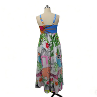 Robe longue maxi d'été pour femme, unie, à lacets, style décontracté pour soirée, avec motif léopard, sans col, taille unique