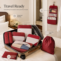 Set Kubus Pengemas Perjalanan Kompresi Premium 8pcs Tahan Air untuk Pengatur Bagasi Bisnis OEM