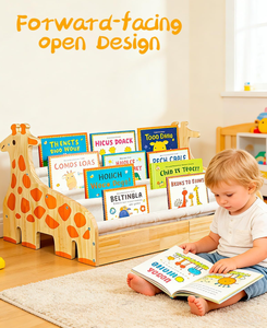 Étagères à livres pour la chambre d'enfant, bibliothèque pour enfants avec 4 niveaux de <span class=keywords><strong>rangement</strong></span> profonds pour la chambre de bébé, la petite enfance, la salle de classe, <span class=keywords><strong>rangement</strong></span> de livres - Product Image 6
