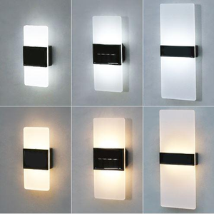 2 gói tự động trên tắt năng lượng mặt trời tường ánh sáng 8 + 8 LED Acrylic Đèn tường không thấm nước lên và xuống sáng năng lượng mặt trời hàng rào ánh sáng cho sân sau - Product Image 3