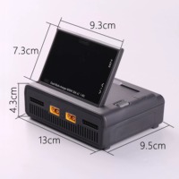 Chargeur DC double canal ToolkitRC M8D 1600W 50A avec écran tactile, synchronisation 1-8S, déchargeur USB-C 65W, chargeur de batterie XT60 pour drone FPV