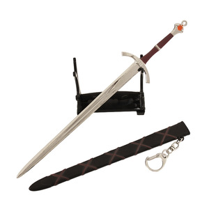 <span class=keywords><strong>Porte</strong></span>-clés Thrones <span class=keywords><strong>Game</strong></span> Alloy Weapon Model GTR11 White Knight's Ice and Fire Sword Metal Keychains - Product Image 6