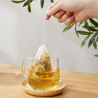 Sachets de thé vides en maille blanche avec cordon de serrage, petits infuseurs pour thé en vrac et épices