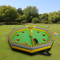 Juegos Interactivos al Aire Libre, Pista de Obstáculos Inflable, Juego Inflable Meltdown Wipeout, Ventas de Juegos Inflables, Máquina de Obstáculos Giratorios