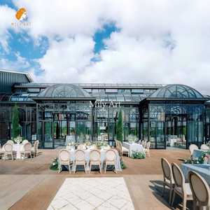 MILY Grand château français Lieu de mariage Gazebo extérieur en fer forgé Serres élégantes Orangeries - Product Image 4
