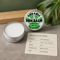 Baume hydratant naturel et biologique pour les pattes des chiens et des chats, soin des pattes sèches et gercées pour une utilisation quotidienne à la maison et en extérieur