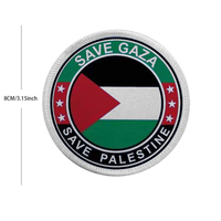 Bandera de Palestina Moral táctica Bordado Gancho y bucle Parche de PVC