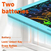 Tablette de Dessin LCD 19 Pouces – Haute Luminosité, Réutilisable et Portable, Jouet Créatif Idéal pour les 3-12 Ans avec Conception Anti-Salissures