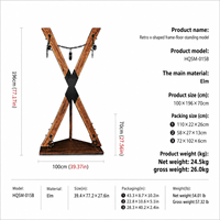 En gros, Croix de Saint-Antoine rétro en bois, support au sol en forme de X, pour adultes, avec attaches pour jeux SM, couleur personnalisable