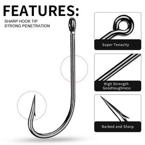 Móc câu cá O'Shaughnessy loạt Jig móc đơn jigging lớn fishhook dài gai Shank <span class=keywords><strong>baitholder</strong></span> - Product Image 3