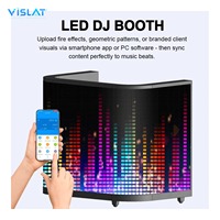 Vislat Écran vidéo portable pour DJ, écran de cabine DJ ultime pour postes de travail mobiles et événements, support de table compact avec écran LED