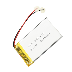 GEB热卖3毫米厚度脂电池303450 3.7v 500毫安时1.85wh锂聚合物电池 - Product Image 6
