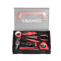Kit d'outils manuels de base KAFUWELL H5303A en plastique transparent, petit et compact, pour la maison, le bureau, les bricolages et les réparations domestiques