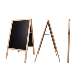 Tableau noir sur pied, double face, en bois, pour trottoir, café, restaurant, décoration - Product Image 2