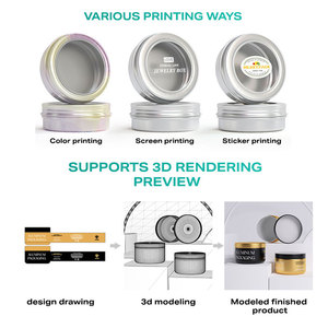 Hộp Thiếc Nhôm Có Nắp Nhựa Pvc Trong 60Ml 100Ml 150Ml 180Ml Bao Bì Quà Tặng Phụ Kiện Trang Sức Nến - Product Image 5