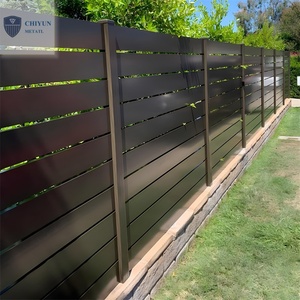 Màu đen ngang thanh lịch ngoài trời hàng rào lưới mắt cáo thiết kế toppers ngoài trời hợp kim nhôm tấm hàng rào - Product Image 6