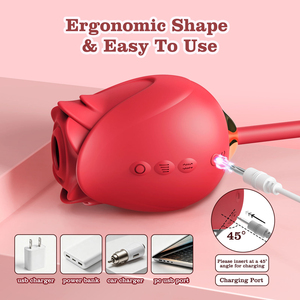 Offre spéciale : Appareils de masturbation féminine de luxe rechargeables par USB, photos de masturbation féminine rouge - Product Image 6