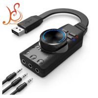 Plug-and-Play USB zu 3,5mm Klinke Audio-Adapter Externe Soundkarte Mikrofon-Kopfhörer-Splitter für INSTRUMENTE