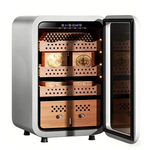 Humidor à cigares de comptoir compact 150L, à circulation d'air, sans givre, avec bords incurvés, couleur personnalisable, pour 500 cigares - Product Image 2