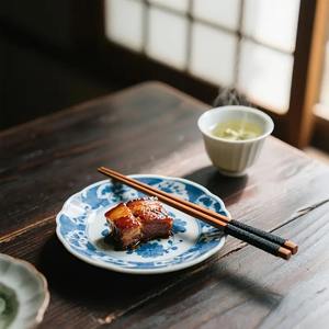 Sumpit bambu Rosewood elegan dan dua desain Japandi sendok anti-selip untuk penggunaan rumah restoran dan pesta - Product Image 5