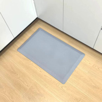 Tapis anti-fatigue à texture diamantée, motif quadrillé, coussin de sol rembourré, tapis de cuisine antidérapant avec bord biseauté