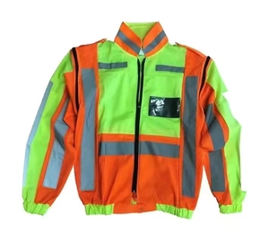 Bombardier à la chaux réfléchissant haute visibilité doublure matelassée vestes d'hiver construction temps froid manteaux imperméables vêtements - Product Image 3