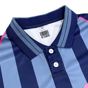 长袖足球球衣定制经典条纹升华男式足球球衣 - Product Image 3