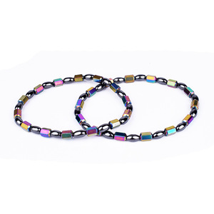 <span class=keywords><strong>Bracelet</strong></span> de cheville en pierre noire de couleur populaire <span class=keywords><strong>bracelet</strong></span> de perles magnétiques hommes et femmes accessoires de <span class=keywords><strong>pied</strong></span> décontractés - Product Image 2