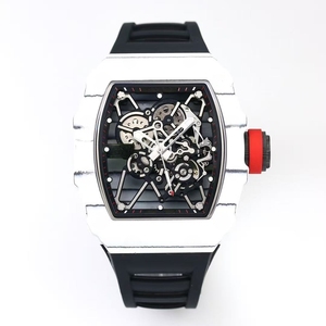 Montre sport pour homme avec logo personnalisé, mouvement mécanique à cadran ajouré, design haut de gamme, matériau en fibre de carbone, fabriquée en Chine - Product Image 3