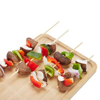 Bâtonnets en bambou biodégradables de qualité alimentaire, résistants à la chaleur, longueur 12-50 cm, écologiques, couleur naturelle, brochettes en bambou