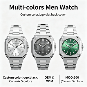 Reloj de Pulsera de Cuarzo para Hombre de Alta Calidad y Lujo, 5ATM Resistente al Agua, Correa de Acero Inoxidable, Logotipo Personalizado, Esfera Analógica de 42 mm, Cristal Hardlex - Product Image 5