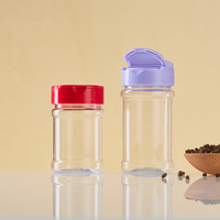 Bouteille à épices vide en PET transparent de 150 ml et 170 ml, avec bouchon papillon, pour usage culinaire (poudre de piment, épices) – Qualité alimentaire