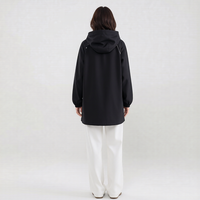 Conjunto Deportivo Musulmán Modesto con Capucha y Rayas en Contraste Negro, Resistente al Viento y de Secado Rápido, para Damas Islámicas, Ideal para Correr al Aire Libre