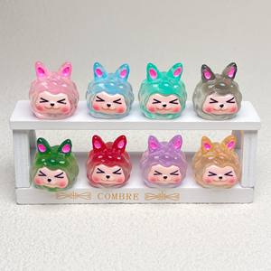 Tridimensional luminoso translúcido cambio Gradual Color Kiki Tide Play Doll DIY acrílico encanto cambio Gradual lindo Animal - Product Image 5